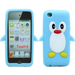 iPod Touch 4 3D Penguin Case (Sky Blue)